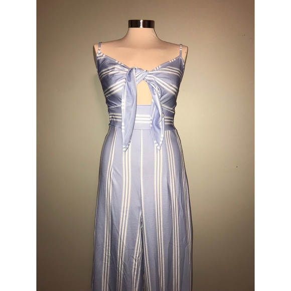 Blue and White jumpsuit - Picture 2 of 3